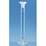 混合量筒，BLAUBRAND, A级，50:1 ml，Boro 3.3, NS19/26，含PP量筒塞