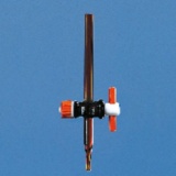 直滴型滴定阀，适用于25 ml滴定管，PTFE阀芯