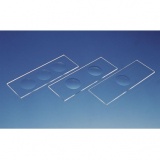 凹圆载玻片，白色，磨砂边缘，含有1个凹穴