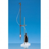 组装式自动回零滴定管，BLAUBRAND，AS级棕色玻璃，10:0,02 ml，附有1000 ml PE试剂瓶，带底座，DE-M，Boro 3.3，白色刻度