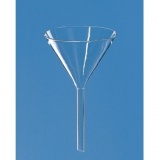 漏斗，外径150mm，管径18mm，管长 150 mm，内壁平坦，Boro 3.3