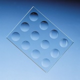 多孔载玻片，130x100x 6 mm，含12个凹穴