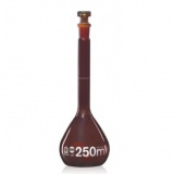 容量瓶, USP, BLAUBRAND?, A级, DE-M, 棕色, 10 ml, NS 10/19, Boro 3.3, 玻璃瓶塞, 带USP个体证书