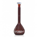 容量瓶, USP, BLAUBRAND?, A级, DE-M, 棕色, 200 ml, NS 10/19, Boro 3.3, PP瓶塞, 带USP 个体证书