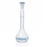 容量瓶, USP, BLAUBRAND®, A级, DE-M, 1000 ml, NS 10/19, Boro 3.3, PP瓶塞, 带USP个体证书