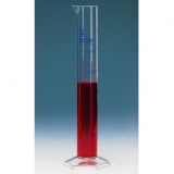 刻度量筒，高型，250:2 ml，PMP材质，蓝色刻度