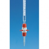 组装式滴定管，PTFE滴定阀，BLAUBRAND, 25:0.05 ml，Boro 3.3, 玻璃，Schellb.stripes标记