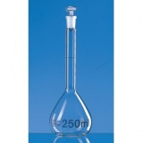 容量瓶，BLAUBRAND, A级，25 ml，宽颈，Boro 3.3, NS 12/21 玻璃瓶塞