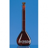 容量瓶，BLAUBRAND, A级，20 ml，Boro 3.3, NS 10/19，玻璃瓶塞，棕色