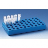 细胞冻存管管架，PP材质，蓝色，可以放置50个自立式细胞冻存管