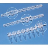 八联管/管盖组合装，突盖, 透明，PP材质