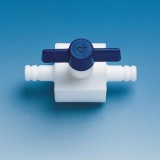 直通阀，PTFE接口，管口内径为3 mm，阀门孔径2 mm