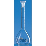 玻璃容量瓶 A 级10 ml, Boro 3.3 NS  7/16, PP瓶塞, 蓝色油墨, DIN EN ISO 1042